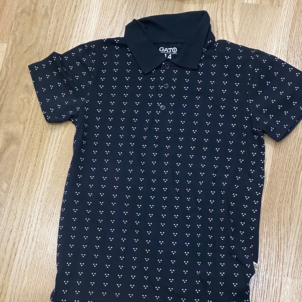 Kids Black Polo Shirt